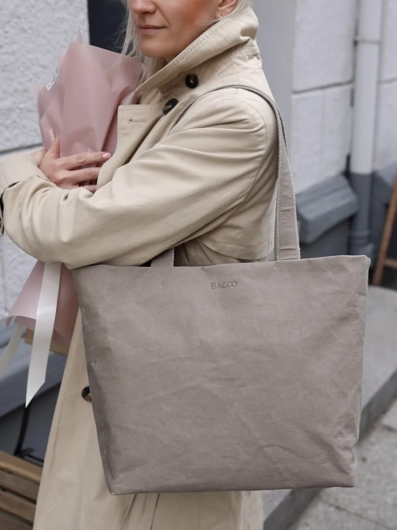 Shopperka ELLY kość słoniowa — torebka ze skóry celulozowej
