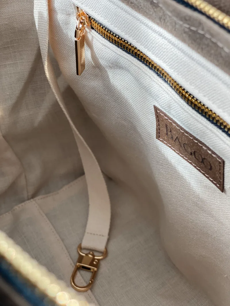 Shopperka ELLY taupe — torebka ze skóry celulozowej