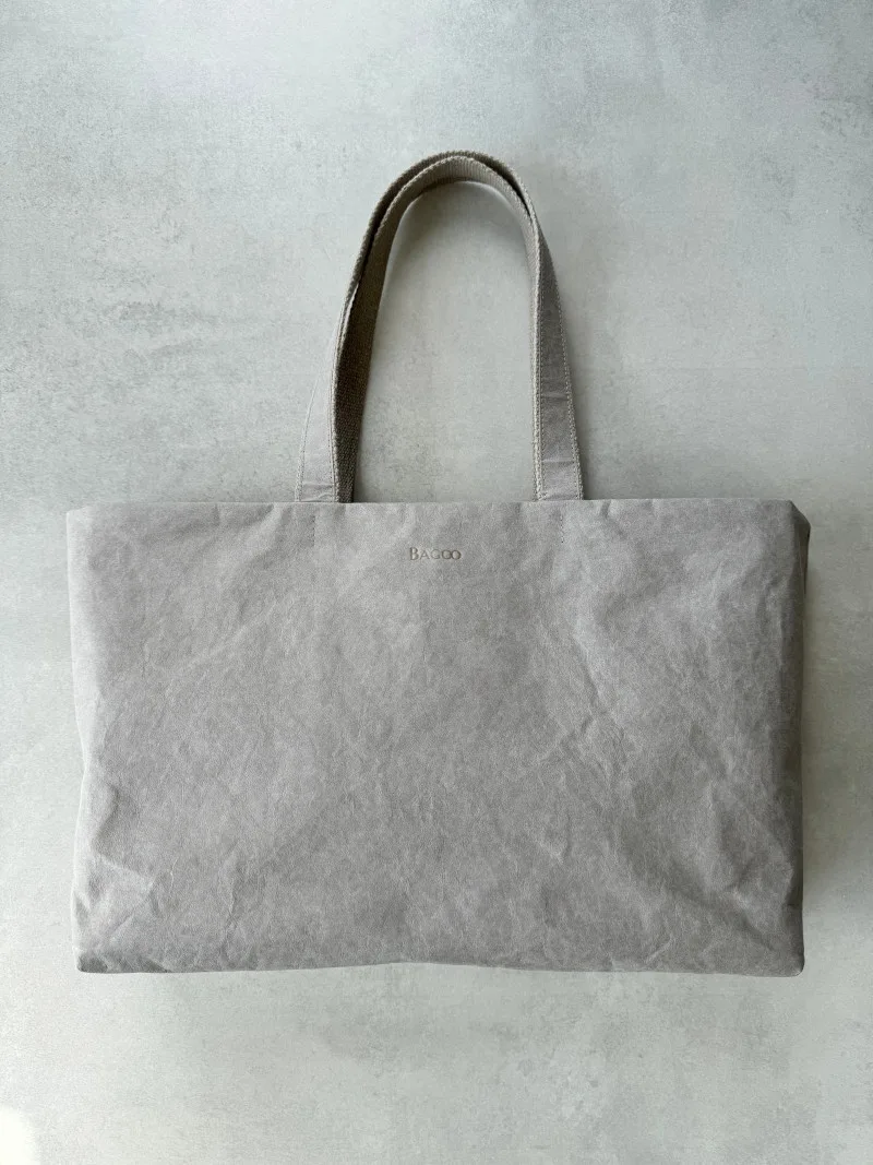 Shopperka HOLLY kaszmirowa szara — torebka ze skóry celulozowej