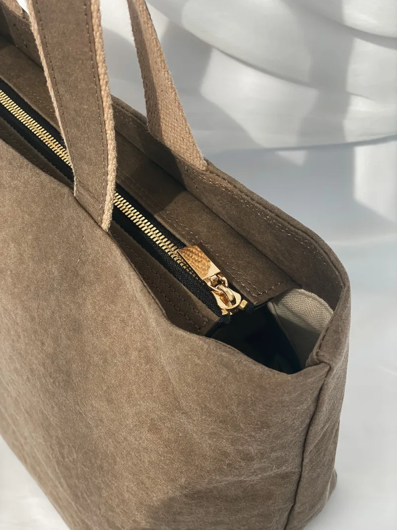 Shopperka HOLLY taupe — torebka ze skóry celulozowej