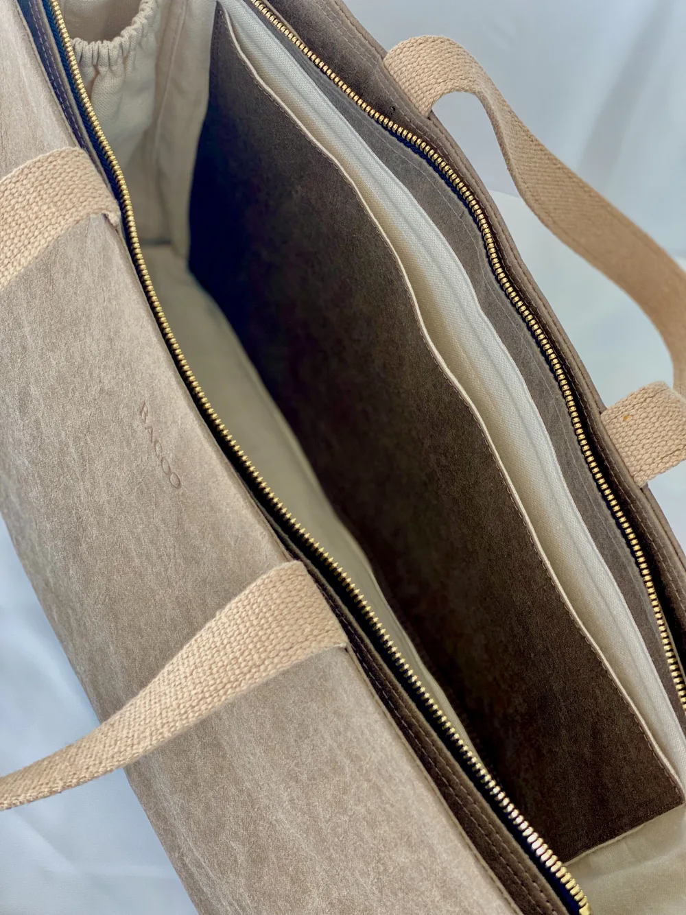 Shopperka HOLLY taupe — torebka ze skóry celulozowej